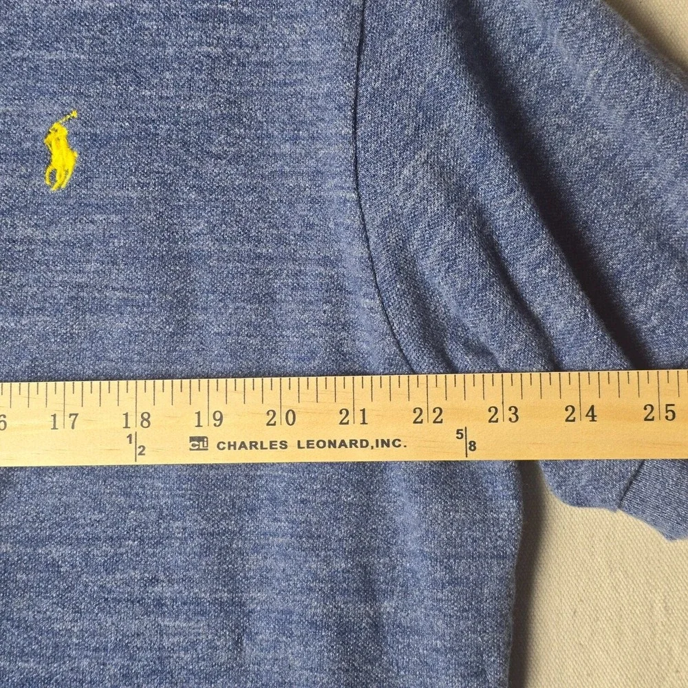 Polo‎ Ralph Lauren T-Shirt Blue Melange & Yellow Logo size XL
